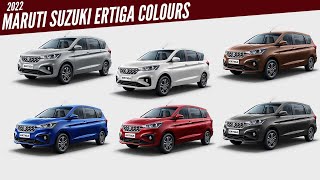 2022 Maruti Suzuki Ertiga  All Colour Options  Images  AUTOBICS [upl. by Rebak]