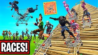 5 Shopping Carts 1 Race  Fortnite [upl. by Anirehtak]