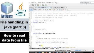 How to read data from file in java using netbeans IDE [upl. by Dulcle]