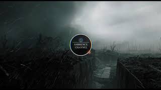 RELAXING RAIN WITH DISTANT ARTILLERY  BATTLE AMBIENCE  AMBIENCE CHANNEL  TWO HOUR for New Version [upl. by Arriaes395]