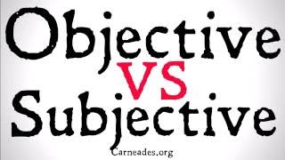 Objective vs Subjective Philosophical Distinction [upl. by Burnight]