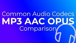 Common Audio Codecs Comparison MP3 AAC Opus [upl. by Nalo98]