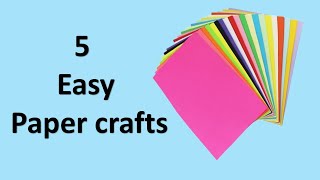 paper craft with one a4 size sheet  5 Easy diy paper crafts to teach your kids [upl. by Alderson397]