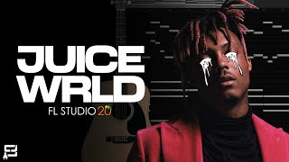 How To Make A Juice Wrld Type Beat In FL Studio 20  Guitar amp Piano Chords Tutorial [upl. by Maureen813]