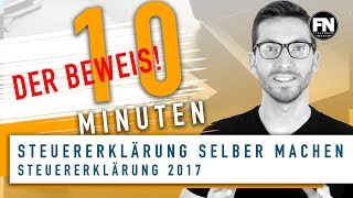 BEWEIS In 10 Minuten Steuererklärung selber machen  Elster ausfüllen Steuererklärung [upl. by Riada]