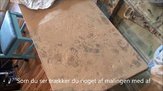 Kalkmaling og Frottage teknikken Kalkmaling AnnieSloan ChalkPaint [upl. by Ariaek]