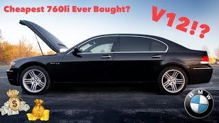 I Bought The Cheapest V12 BMW 760LI In The World [upl. by Olfe]