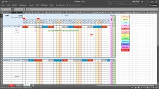 Excel Schichtplan erstellen Monatsübersicht aus Jahresplan [upl. by Ydnec]