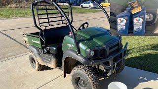 How to change the oil in a Kawasaki Mule SX Step by Step [upl. by Wojcik138]