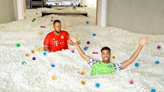 FILLING My ENTIRE HOUSE With PACKING PEANUTS PRANK [upl. by Yeldud]