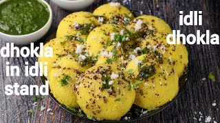 instant idli dhokla recipe  instant gujurati dhokla in idli stand  steamed idli khaman [upl. by Bette]