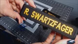 How to make embroidered name badges patches tags embroidery [upl. by Eniamerej686]