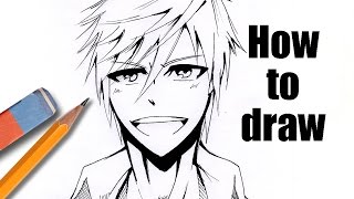 How to draw a Manga Character 5 EASY Steps [upl. by Reinaldo]