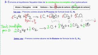 Equilibrer equation bilan combustion incomplète [upl. by Duthie]