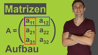 Rechnen mit Matrizen 2  Aufbau  Komponenten  Zeile amp Spalte  Einträge mit Eselsbrücke merken [upl. by Aseefan]