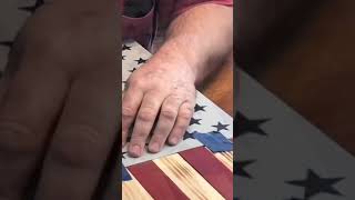 How to make a Wooden American Flag Project shorts [upl. by Haissem]