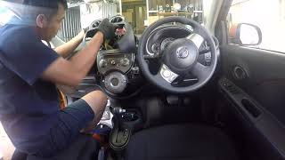 Nissan Micra 2011214 K13 Stereo Removal [upl. by Aseefan]