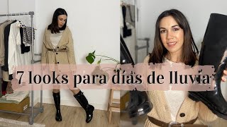 7 OUTFITS CON BOTAS DE AGUA  Looks para días de lluvia [upl. by Lim]