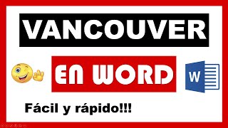 Como Instalar Estilo VANCOUVER en Microsoft Word ✔️ Tutorial Word [upl. by Haldi]