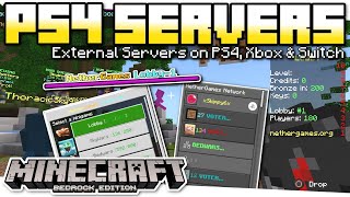 Minecraft Bedrock  PS4 SERVERS  External Servers on ANY Version  Tutorial  PS4  Xbox amp Switch [upl. by Anoek142]