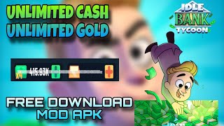 Idle Bank Tycoon MOD APK  v1401  UNLIMITED GOLD AND CASH [upl. by Dimond]