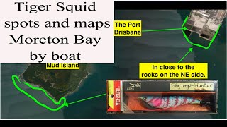 Squid fishing Moreton Bay by boat maps spots and bait 2018 [upl. by Neall]