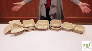 DEMO Compostable Fiber ToGo Boxes [upl. by Ayaros]