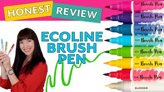 Honest Review of the Ecoline Watercolor Brush Pens Whats That Pen [upl. by Ettenay]