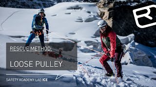 Pulleys Crevasse rescue with pulleys on a glacier – Tutorial 1518  LAB ICE [upl. by Haelat46]