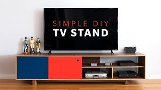 How To Make a DIY Mid Century Modern TV Stand  Woodworking [upl. by Atikahc]