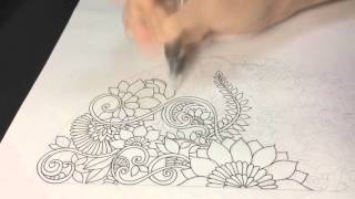 How to draw symmetry floral mandala [upl. by Haywood]