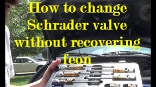 How to replace AC Schrader Valve [upl. by Eiboj]