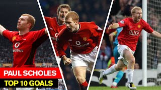 Paul Scholes I Top 10 Goals I Manchester United [upl. by Weinhardt]