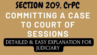 Section 209 CrPC  Judiciary [upl. by Asenab]