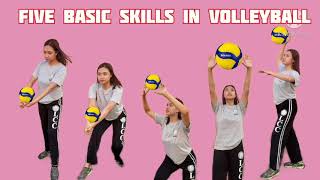 Five Basic Skills in Volleyball [upl. by Miguela]