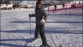 Beginner ski lesson 1 with Deb Armstrong intro equipment and movement [upl. by Puklich]