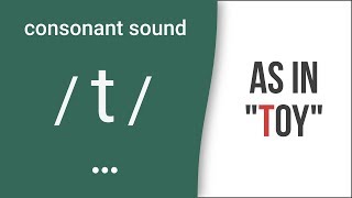 Consonant Sound  t  as in quottoyquot – American English Pronunciation [upl. by Atikin]