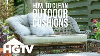 How to Clean Outdoor Cushions  HGTV [upl. by Fabio658]