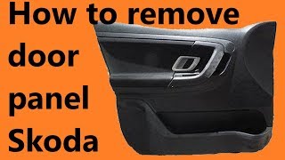 How to remove front door panel Skoda Fabia  Roomster [upl. by Yznil9]