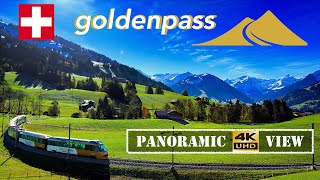 🇨🇭Goldenpass Train Switzerland 4K Video  Panoramic Highlights [upl. by Angid]