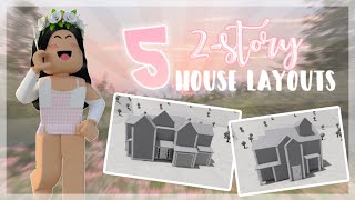 5 house layouts 2story  Bloxburg [upl. by Esirtal]