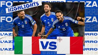 Highlights ItaliaMalta 40  Qualificazioni EURO 2024 [upl. by Cini]