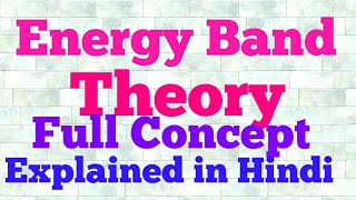 energy band theory hindi [upl. by Yecac]