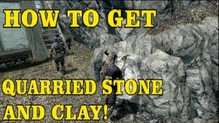 Skyrim Hearthfire DLC How to get Quarried Stone and Clay [upl. by Sitoel]