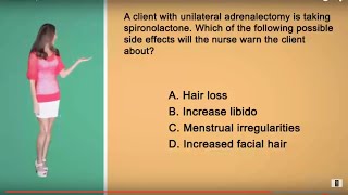 NCLEX Question Aldactone Side Effects [upl. by Lah]