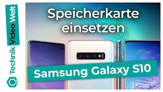 Samsung Galaxy S10 Speicherkarte einsetzen [upl. by Namara439]