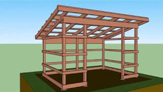 How To Frame a Small Pole Barn Garden Shed [upl. by Marino]