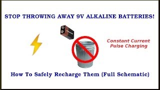 9V Alkaline Battery Charging CircuitAlso 15v Cells [upl. by Alym622]