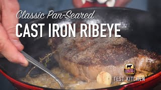 Make a Classic PanSeared Ribeye Steak Recipe [upl. by Brunhilda]