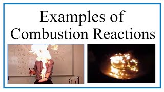 Examples of Combustion Reactions [upl. by Arahk15]